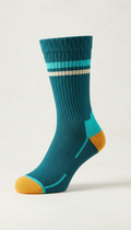 Fresh teal crew compression sock