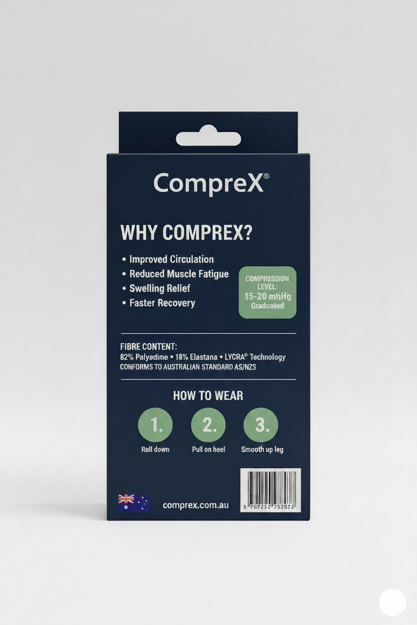 CompreX Compression Socks — Navy Botanical (Single Pair)