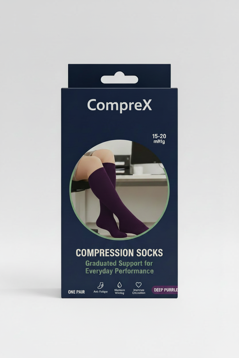 CompreX Compression Socks — Deep Purple (Single Pair)