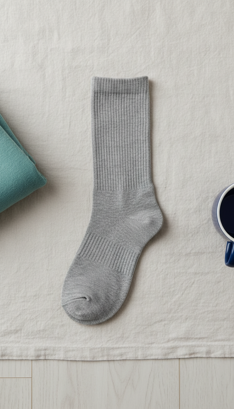 Everyday crew compression sock pebble grey